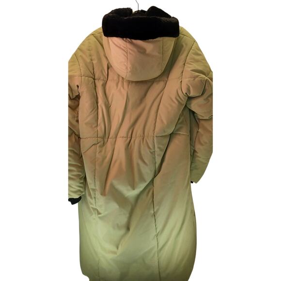 VTG Obermeyer Northern Lights Ski Parka Women's Size 16 XL Lime Puffer Coat - Picture 2 of 6